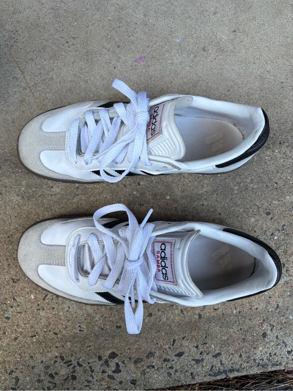 adidas White & Black Classic Sambas Low-Top Sneakers - Picture 3 of 4
